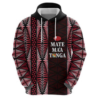 Tonga Rugby Personalised Zip Hoodie 2025 Mate Maa Tonga Ngatu Motif LT14 - Polynesian Pride
