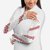White Sunday Tonga Fakame Arm Sleeves Tongan Ngatu Heilala Lei LT14 - Polynesian Pride