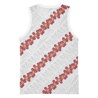 White Sunday Tonga Fakame Basketball Jersey Tongan Ngatu Heilala Lei LT14 - Polynesian Pride