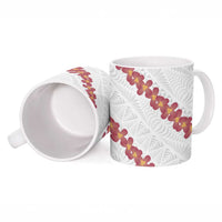 White Sunday Tonga Fakame Ceramic Mug Tongan Ngatu Heilala Lei LT14 - Polynesian Pride
