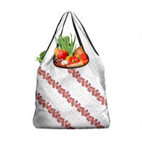 White Sunday Tonga Fakame Grocery Bag Tongan Ngatu Heilala Lei LT14 1-pack One Size White - Polynesian Pride