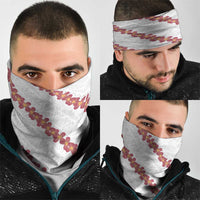 White Sunday Tonga Fakame Neck Gaiter Tongan Ngatu Heilala Lei LT14 - Polynesian Pride