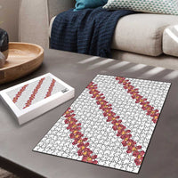 White Sunday Tonga Fakame Puzzle Tongan Ngatu Heilala Lei LT14 - Polynesian Pride