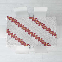 White Sunday Tonga Fakame Tablecloth Tongan Ngatu Heilala Lei LT14 White - Polynesian Pride