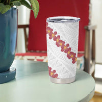 White Sunday Tonga Fakame Tumbler Cup Tongan Ngatu Heilala Lei LT14 - Polynesian Pride