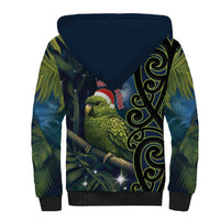 New Zealand Christmas Sherpa Hoodie Cute Kakapo Meri Kirihimete Maori Koru LT14 - Polynesian Pride