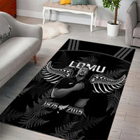 New Zealand Silver Fern Rugby Area Rug Aotearoa Godfather Proud Gone But Never Forgotten LT14 - Polynesian Pride