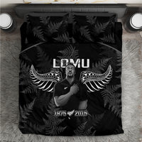New Zealand Silver Fern Rugby Bedding Set Aotearoa Godfather Proud Gone But Never Forgotten LT14 Black - Polynesian Pride