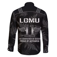 New Zealand Silver Fern Rugby Family Matching Short Sleeve Bodycon Dress and Hawaiian Shirt Aotearoa Godfather Proud Gone But Never Forgotten LT14 - Polynesian Pride