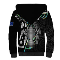 Personalised New Zealand Silver Fern Rugby Sherpa Hoodie Paua Shell With Champions Trophy History NZ Forever LT14 - Polynesian Pride