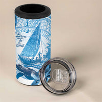 New Zealand Sailing 4 in 1 Can Cooler Tumbler Aotearoa Yacht Racing - Born To Sail LT14 - Polynesian Pride