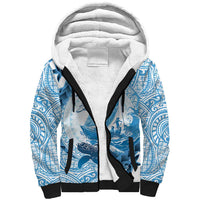 New Zealand Sailing Sherpa Hoodie Aotearoa Yacht Racing - Born To Sail LT14 Unisex Blue - Polynesian Pride