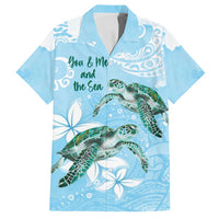 Personalised Polynesia Valentine's Day Family Matching Long Sleeve Bodycon Dress and Hawaiian Shirt SeaTurtle Couple Polynesian - Fairy Sparkles Color LT14 Dad's Shirt - Short Sleeve Blue - Polynesian Pride