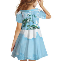 Personalised Polynesia Valentine's Day Family Matching Short Sleeve Bodycon Dress and Hawaiian Shirt SeaTurtle Couple Polynesian - Fairy Sparkles Color