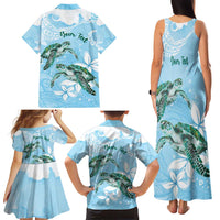 Personalised Polynesia Valentine's Day Family Matching Tank Maxi Dress and Hawaiian Shirt SeaTurtle Couple Polynesian - Fairy Sparkles Color LT14 - Polynesian Pride