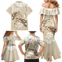 Happy Valentine's Day Polynesia Family Matching Mermaid Dress and Hawaiian Shirt SeaTurtle Couple Polynesian - Pollinate Color LT14 - Polynesian Pride