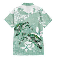 Happy Valentine's Day Polynesia Family Matching Mermaid Dress and Hawaiian Shirt SeaTurtle Couple Polynesian - Green Lester Color LT14 - Polynesian Pride