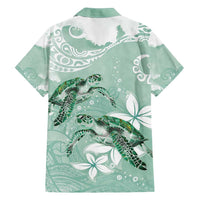 Happy Valentine's Day Polynesia Family Matching Puletasi and Hawaiian Shirt SeaTurtle Couple Polynesian - Green Lester Color LT14 - Polynesian Pride