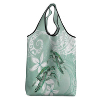 Happy Valentine's Day Polynesia Grocery Bag SeaTurtle Couple Polynesian - Green Lester Color