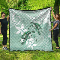 Happy Valentine's Day Polynesia Quilt SeaTurtle Couple Polynesian - Green Lester Color LT14 - Polynesian Pride