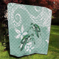 Happy Valentine's Day Polynesia Quilt SeaTurtle Couple Polynesian - Green Lester Color LT14 - Polynesian Pride