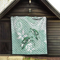 Happy Valentine's Day Polynesia Quilt SeaTurtle Couple Polynesian - Green Lester Color LT14 - Polynesian Pride