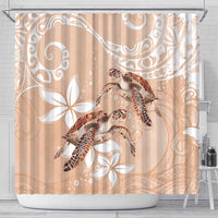 Happy Valentine's Day Polynesia Shower Curtain SeaTurtle Couple Polynesian - Desert Sand Color LT14 - Polynesian Pride
