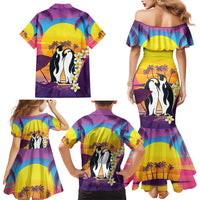 Hawaii Penguin Couple Family Matching Mermaid Dress and Hawaiian Shirt You Are My Valentine - Tropical Sunset Vibes LT14 - Polynesian Pride