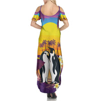 Hawaii Penguin Couple Family Matching Summer Maxi Dress and Hawaiian Shirt You Are My Valentine - Tropical Sunset Vibes LT14 - Polynesian Pride