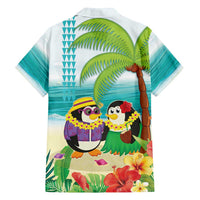 Hawaii Penguin Couple Family Matching Off Shoulder Maxi Dress and Hawaiian Shirt Hawaiian Kakau - Tropical Summer Vibes LT14 - Polynesian Pride