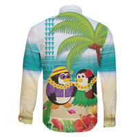 Hawaii Penguin Couple Family Matching Off Shoulder Maxi Dress and Hawaiian Shirt Hawaiian Kakau - Tropical Summer Vibes LT14 - Polynesian Pride