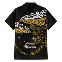 New Zealand Matariki Hawaiian Shirt Maori New Year Silver Fern And Lizard - Gold LT14 - Polynesian Pride