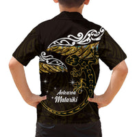 New Zealand Matariki Hawaiian Shirt Maori New Year Silver Fern And Lizard - Gold LT14 - Polynesian Pride
