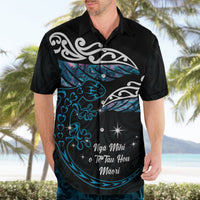 New Zealand Matariki Hawaiian Shirt Maori New Year Silver Fern And Lizard - Turquosie LT14 - Polynesian Pride
