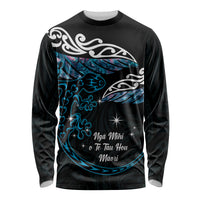 New Zealand Matariki Long Sleeve Shirt Maori New Year Silver Fern And Lizard - Turquosie LT14 Unisex Turquoise - Polynesian Pride