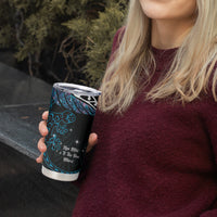 New Zealand Matariki Tumbler Cup Maori New Year Silver Fern And Lizard - Turquosie