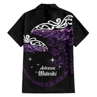 New Zealand Matariki Hawaiian Shirt Maori New Year Silver Fern And Lizard - Purple LT14 - Polynesian Pride