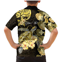 Personalised Aloha Hawaii Oahu Island Family Matching Mermaid Dress and Hawaiian Shirt Gathering Place Sea Turtle Ilima Flowers LT14 - Polynesian Pride
