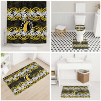 Personalised Cook Islands Aitutaki Bathroom Set Tiare Maori Polynesian Waves Tattoo