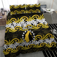 Personalised Cook Islands Aitutaki Bedding Set Tiare Maori Polynesian Waves Tattoo