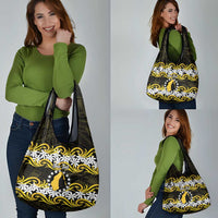 Personalised Cook Islands Aitutaki Grocery Bag Tiare Maori Polynesian Waves Tattoo