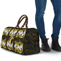 Personalised Cook Islands Aitutaki Travel Bag Tiare Maori Polynesian Waves Tattoo