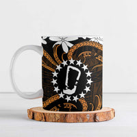 Personalised Cook Islands Rakahanga Ceramic Mug Tiare Maori Polynesian Waves Tattoo