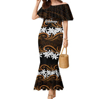 Personalised Cook Islands Rakahanga Mermaid Dress Tiare Maori Polynesian Waves Tattoo