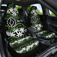 Personalised Cook Islands Palmerston Car Seat Cover Tiare Maori Polynesian Waves Tattoo