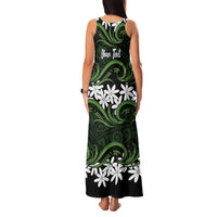 Personalised Cook Islands Palmerston Family Matching Tank Maxi Dress and Hawaiian Shirt Tiare Maori Polynesian Waves Tattoo LT14 - Polynesian Pride