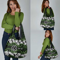 Personalised Cook Islands Palmerston Grocery Bag Tiare Maori Polynesian Waves Tattoo
