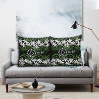 Personalised Cook Islands Palmerston Pillow Cover Tiare Maori Polynesian Waves Tattoo