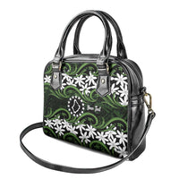 Personalised Cook Islands Palmerston Shoulder Handbag Tiare Maori Polynesian Waves Tattoo