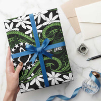 Personalised Cook Islands Palmerston Wrapping Paper Tiare Maori Polynesian Waves Tattoo